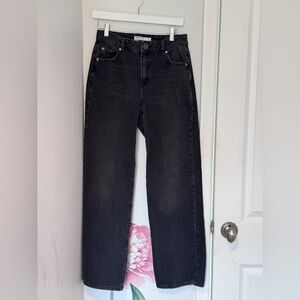 Garage 90s straight high rise grey denim